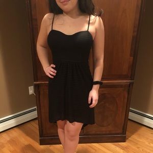 Hi-low black dress